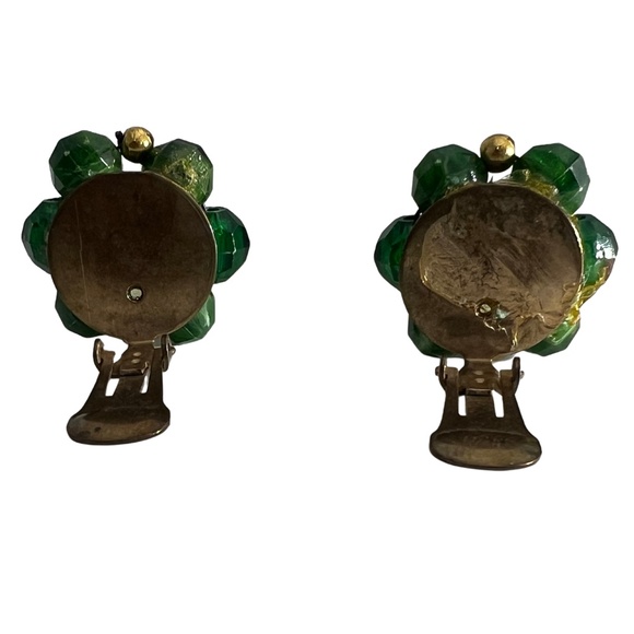 Vintage Green Hues Choker Necklace Earrings Set - Picture 7 of 10